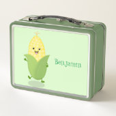 Lunch Box Illustration d'une caricature de maïs joyeux (Dos)