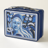 Lunch Box Illustration d'une fille dans un casquette bleu (Dos)