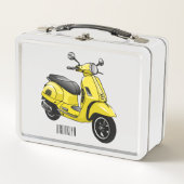 Lunch Box Illustration d'une moto cyclable (Devant)