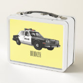 Lunch Box Illustration d'une voiture de police (Dos)