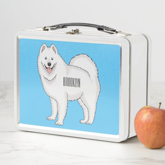 Lunch Box Illustration Samoyed dog (En situation)