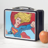 Lunch Box Illustration Supergirl volant vers le haut (En situation)