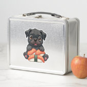Lunch Box Illustration vectorielle de sushi de pug noir mign (En situation)