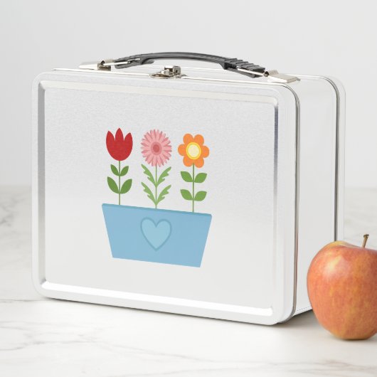 Lunch Box Illustrations de fleurs dans une zone de fenêtre b (En situation)