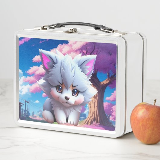 Lunch Box Image de chiot mignonne en style anime (En situation)