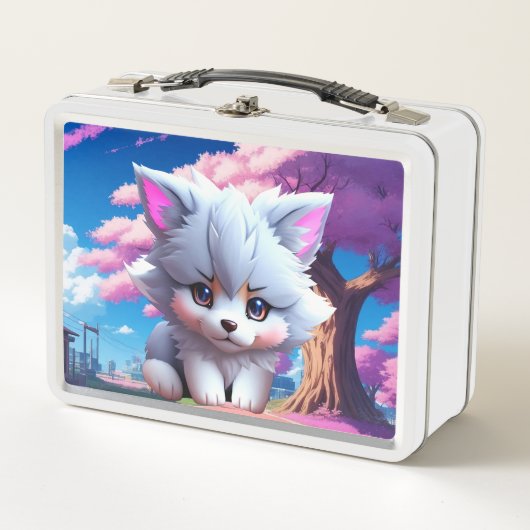 Lunch Box Image de chiot mignonne en style anime (Devant)