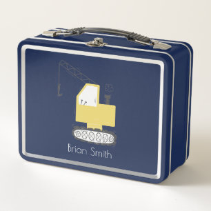 Lunch Box Image de grue jaune mignonne Nom personnalisé