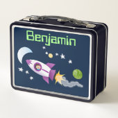 Lunch Box Image d'un mignon garçon en fusées (Dos)