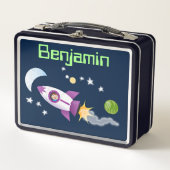 Lunch Box Image d'un mignon garçon en fusées (Devant)