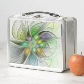 Lunch Box Imaginaire coloré Fleur moderne Abstrait Fractal (En situation)