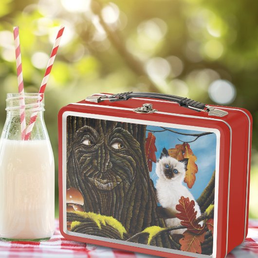 Lunch Box Imaginaire d'automne du chat de fin d'arbre