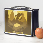 Lunch Box Imaginaire Dragon Wings Mountain Personnalisé (En situation)