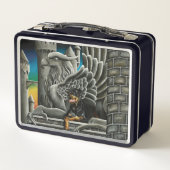Lunch Box Imaginaire Rottweiler Chien Gargoyle (Dos)
