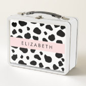 Lunch Box Impression De Vache, Spots De Vache, Noir Et Blanc (Devant)