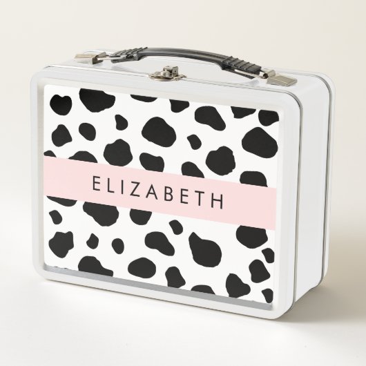Lunch Box Impression De Vache, Spots De Vache, Noir Et Blanc (Devant)