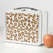 Lunch Box Impression Léopard des neiges, beige, marron clair (En situation)