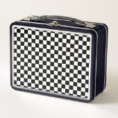 Lunch Box Impression numérique des échecs noirs et blancs (Devant)