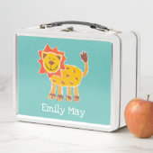 Lunch Box Impression personnalisée de collage de lions (En situation)