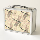 Lunch Box Impression vintage de libellule (Dos)