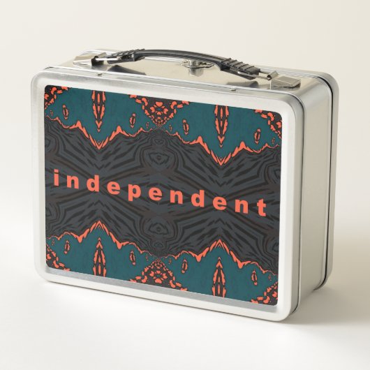 Lunch Box Indépendant en orange et vert (Dos)