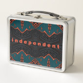 Lunch Box Indépendant en orange et vert (Devant)