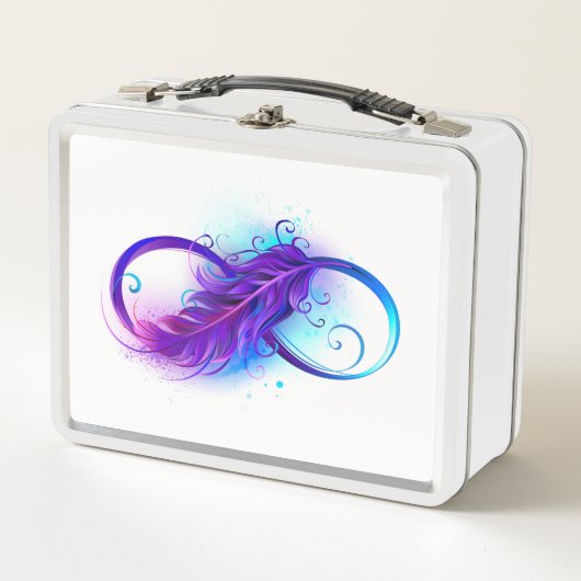 Lunch Box Infini avec plume violette (Devant)