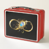 Lunch Box Infinité avec plume de paon doré (Dos)