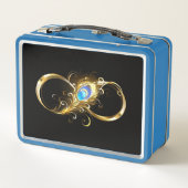 Lunch Box Infinité avec plume de paon doré (Dos)