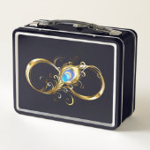 Lunch Box Infinité avec plume de paon doré (Dos)