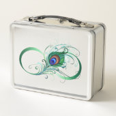 Lunch Box Infinity Symbol with Peacock Feather (Dos)