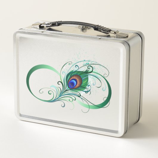 Lunch Box Infinity Symbol with Peacock Feather (Dos)