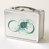 Lunch Box Infinity Symbol with Peacock Feather (Devant)