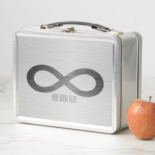 Lunch Box Infinity Symbole de la fausse métal texture by STa (En situation)