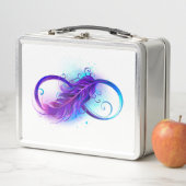 Lunch Box Infinity with purple feather (En situation)
