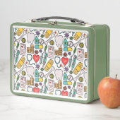 Lunch Box Infirmière Médicale mignonne, Médecin, Thème Santé (En situation)