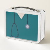 Lunch Box Infirmière sur mesure Médicale Scrubs Turquoise (Dos)