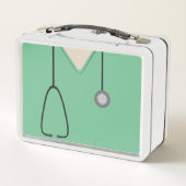 Lunch Box Infirmière sur mesure Médicale Scrubs vert clair (Dos)