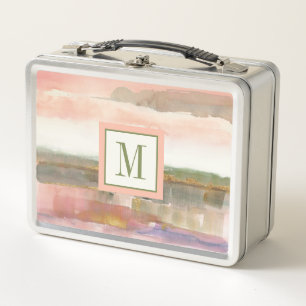 Lunch Box Influence du monogramme de culture d'or de ligne