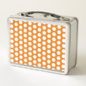 Lunch Box Initiales de monogramme orange vert pois (Dos)
