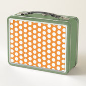 Lunch Box Initiales de monogramme Pointe vert orange (Dos)