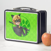 Lunch Box Insigne vert Cat Noir (En situation)
