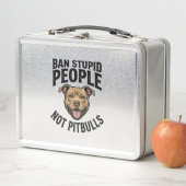 Lunch Box Interdire les gens stupides pas les Pitbulls Vinta (En situation)
