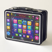 Lunch Box Interface technologique d'écran d'application de s (Dos)