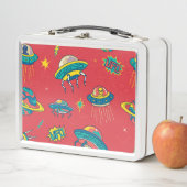 Lunch Box Inventaires d'espace UFO rétro (En situation)