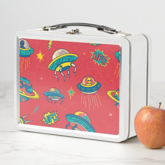 Lunch Box Inventaires d'espace UFO rétro (En situation)