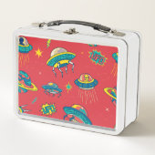 Lunch Box Inventaires d'espace UFO rétro (Devant)