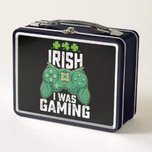 Lunch Box Irlandais Je Jouais Jeux Gamer St Patrick's Day