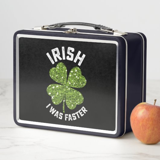 Lunch Box Irlandais J'Étais Plus Rapide Courir Course St Pat (En situation)