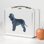 Lunch Box Irlandais Water Dog noir Aquarelle Silhouette (En situation)