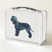 Lunch Box Irlandais Water Dog noir Aquarelle Silhouette (Dos)